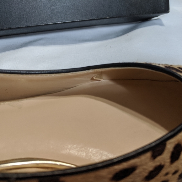 Kenneth Cole Camellia Animal print Pointed toe flats in Calf Hair Leather Sz 7 - Picture 6 of 7